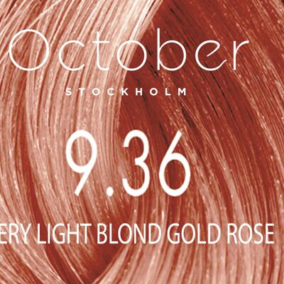 9.36 Very Light Blond Gold Rose   ( size : 20.vol (Permanent hårfärg & Gråhårstäckning))