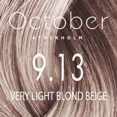9.13 Very Light Blond Beige   ( size : 20.vol (Permanent hårfärg & Gråhårstäckning))