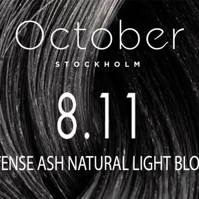 8.11 Intense Ash Natural Light Blond   ( size : 20.vol (Permanent hårfärg & Gråhårstäckning))