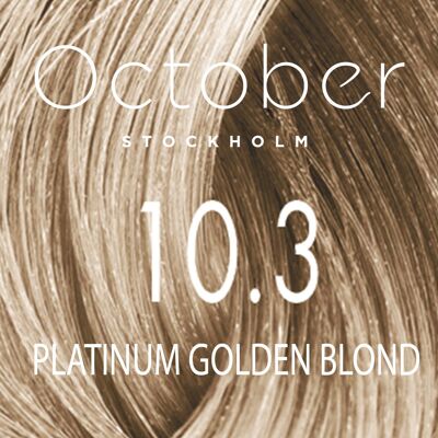10.3 Platinum Golden Blond   ( size : 20.vol (Permanent hårfärg & Gråhårstäckning))