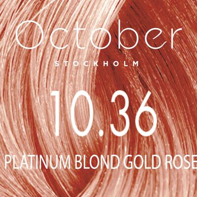 10.36 Platinum Blond Gold Rose   ( size : 20.vol (Permanent hårfärg & Gråhårstäckning))