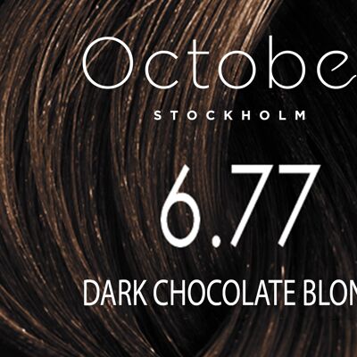 6.77 Dark Chocolate Blond   ( size : 20.vol (Permanent hårfärg & Gråhårstäckning))