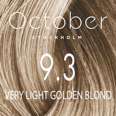 9.3 Very Light Golden Blond   ( size : 20.vol (Permanent hårfärg & Gråhårstäckning))