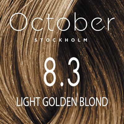 8.3 Light Golden Blond   ( size : 20.vol (Permanent hårfärg & Gråhårstäckning))