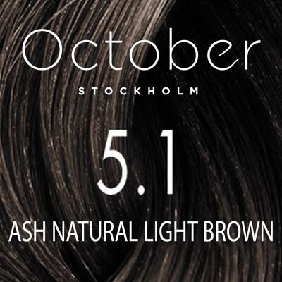 5.1 Ash Natural Light Brown   ( size : 20.vol (Permanent hårfärg & Gråhårstäckning))