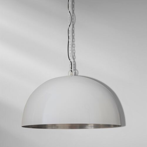 Ceiling Lamp, Factoria White & Silver