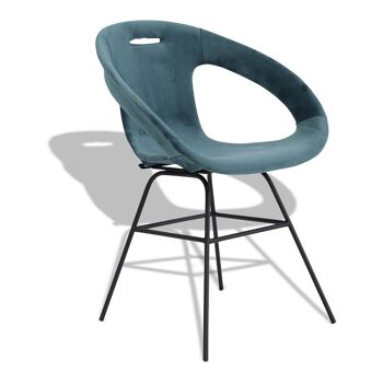 Chaise de salle à manger Ekko | Bleu Sarcelle - Modèle C4 1