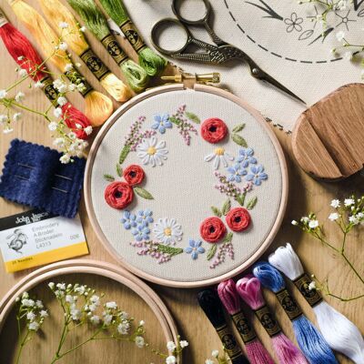 DIY Embroidery Kit - 'Wildflower Wreath'