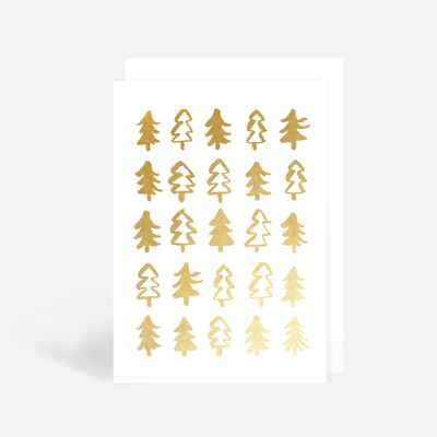 Christmas Trees Greetings Card