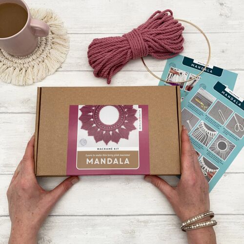 Macrame Kit - Mandala - Berry Pink