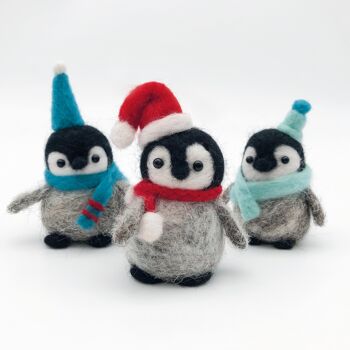 Kit de feutrage à l'aiguille - Bébés pingouins 4