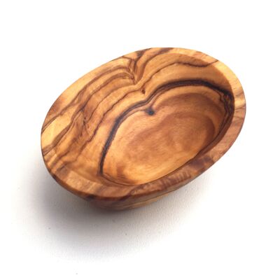 Mini ciotola ovale Ciotola realizzata a mano in legno d'ulivo