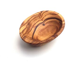 Mini bol ovale Bol fait à la main en bois d'olivier 1