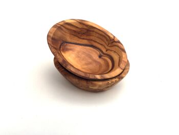 Mini bol ovale Bol fait à la main en bois d'olivier 4