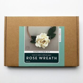 Kit de création de fleurs en papier - Couronne de roses 4