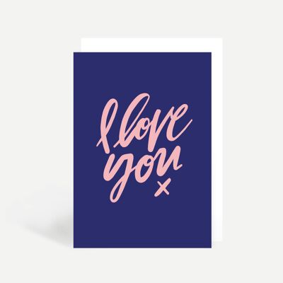 I Love You Brush Letter Greetings Card