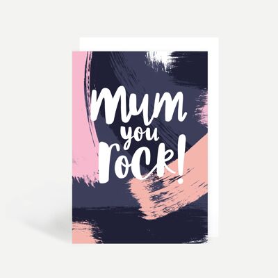Mum You Rock Greetings Card