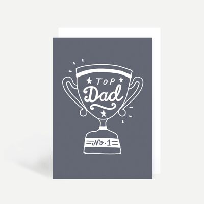 Top Dad Trophy Greetings Card