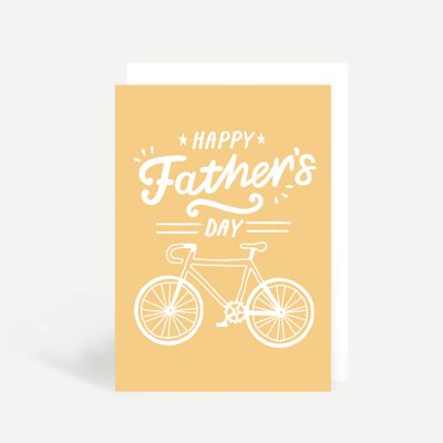 Happy Father's Day Bike Yellow Greetings Card