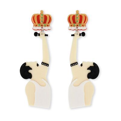 3D KING OF ROCK earrings