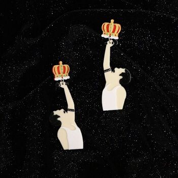 Boucles d'oreilles 3D KING OF ROCK 3