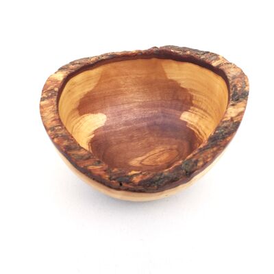 Cuenco Rústico redondo Ø 10 cm Cuenco de madera hecho a mano con madera de olivo