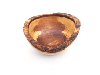 Bol rustique rond Ø 10 cm Bol en bois fait à la main à partir de bois d'olivier