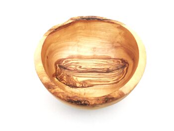 Bol rustique rond Ø 12 cm Bol en bois fait à la main à partir de bois d'olivier