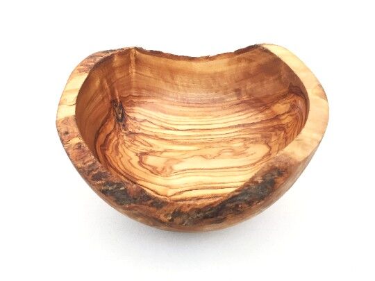 Schale Rustikal rund Ø 18 cm Holzschale handgemacht aus Olivenholz