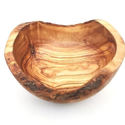 Cuenco Rústico redondo Ø 18 cm Cuenco de madera hecho a mano con madera de olivo