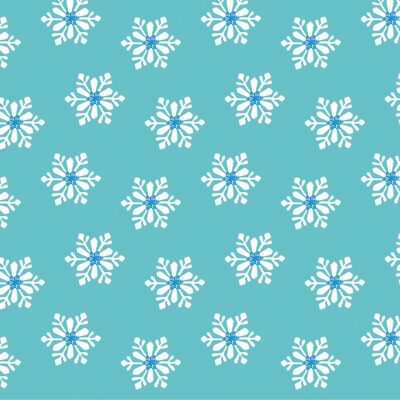 Serviette Snowflakes in Türkis-Blau aus Linclass® Airlaid 40 x 40 cm, 12 Stück