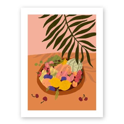 Poster . Fruchtsalat