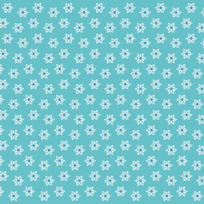 Nappe Flocons de neige bleu turquoise en Linclass® Airlaid 80 x 80 cm, 1 pièce