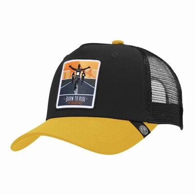 8433856070378 - Trucker Cap Born to Run Black The Indian Face for men and women