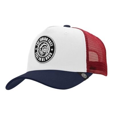 8433856070385 - Trucker Cap Born to be Free White The Indian Face for men and women
