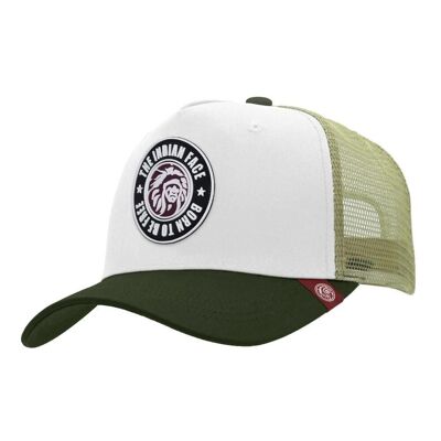 8433856070408 - Trucker Cap Born to be Free White The Indian Face for men and women