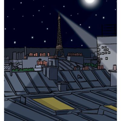 Affiche - toits de Paris