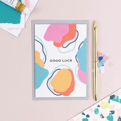 Abstract Shapes Good Luck Card