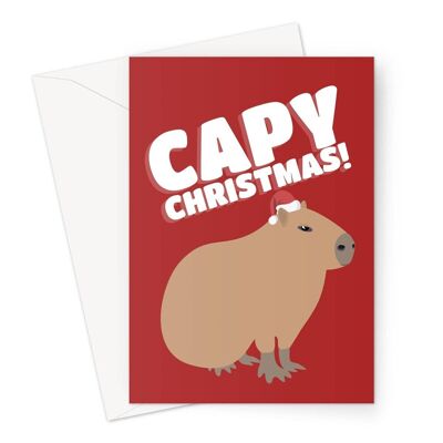 Capy Christmas Capybara Cute Animal Fan Funny Happy Xmas