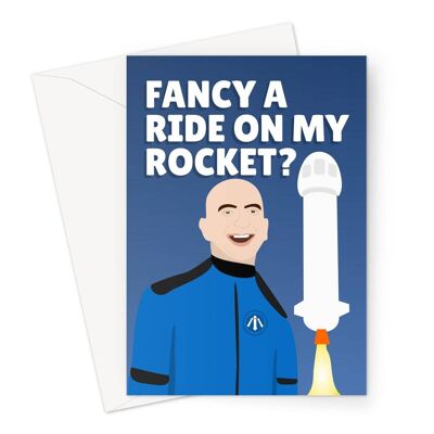 Fancy a Ride On My Rocket? Jeff Bezos Cheeky Birthday card