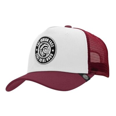 8433856070415 - Trucker Cap Born to be Free White The Indian Face for men and women