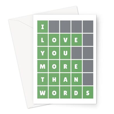 I Love You More Than Words Wordle Birthday Card