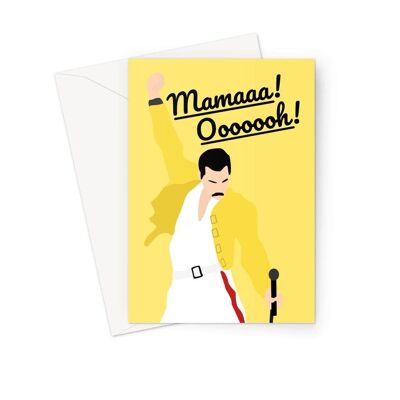 Mama Ooh Freddie Mercury Retro Birthday Mum Card