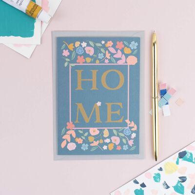 New Home Floral Card