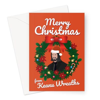 Merry Christmas From Keanu Wreaths Reeves Funny Celebrity