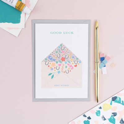 Good Luck Floral Card