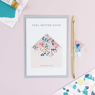 Get Well Soon Floral Card