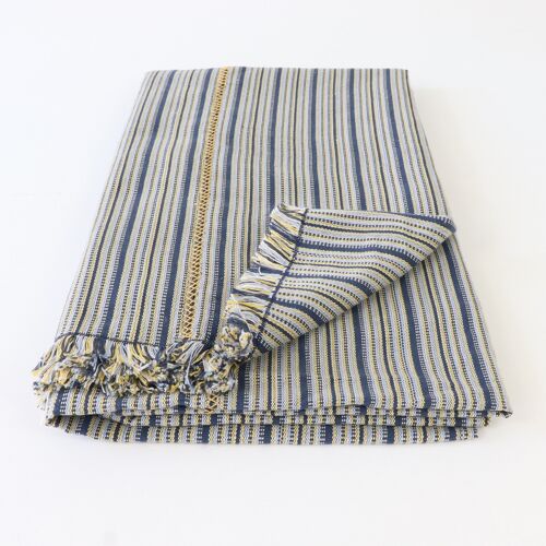 Kookoo Throw in Blue with Yellow