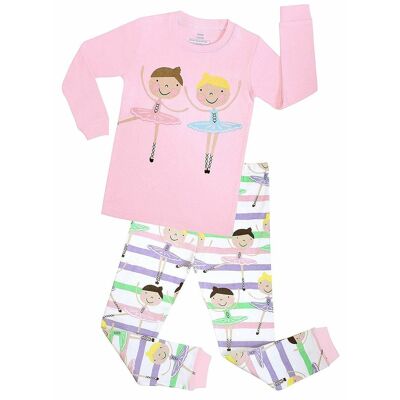 Ballerina Girl's 2 Piece Pyjamas Set Cotton