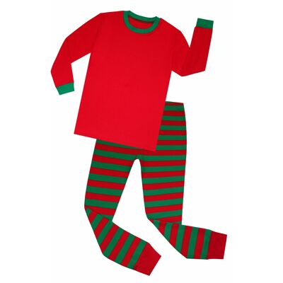 Christmas Unisex Red Top And Green Red Pants Cotton